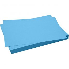 Papier Cartonné, feuille 50x70 cm, dim. 50x70 cm, 270 gr, turquoise, 100 flles/ 1 Pq. [HOB-540951]
