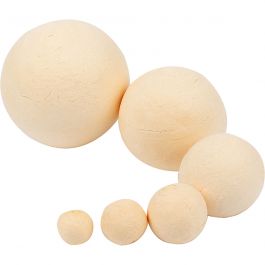 Boule d'ouate, d 12+15+20+30+40+50 mm, beige clair, 180 pièces/ 1 Pq. [HOB-54100]