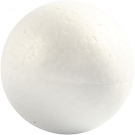 Boules en polystyrène, d 5cm, blanc, 5 pièces/ 1 Pq. [HOB-543040]
