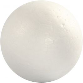 Boules en polystyrène, d 6cm, blanc, 5 pièces/ 1 Pq. [HOB-543060]