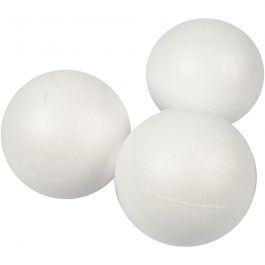 Boules en polystyrène, d 8cm, blanc, 25 pièces/ 1 Pq. [HOB-54308]