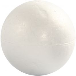 Boules en polystyrène, d 10cm, blanc, 5 pièces/ 1 Pq. [HOB-543100]