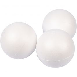 Boules en polystyrène, d 10cm, blanc, 25 pièces/ 1 Pq. [HOB-54310]