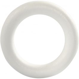Ring, afm 17 cm, dikte 30 mm, wit, 1 stuk [HOB-54317]