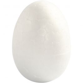 Oeufs en polystyrène, H: 4,8cm, blanc, 10 pièces/ 1 Pq. [HOB-543190]