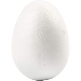 Oeufs en polystyrène, H: 6cm, blanc, 50 pièces/ 1 Pq. [HOB-543201]