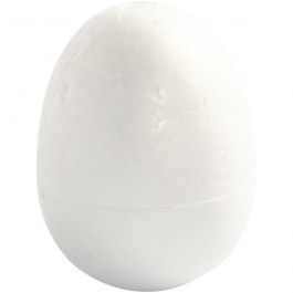 Oeufs en polystyrène, H: 7cm, blanc, 5 pièces/ 1 Pq. [HOB-543250]