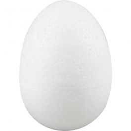Oeufs en polystyrène, H: 7cm, blanc, 50 pièces/ 1 Pq. [HOB-543251]