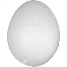Oeufs en polystyrène, H : 3,7 cm, blanc, 100 pièces/ 1 Pq. [HOB-543262]