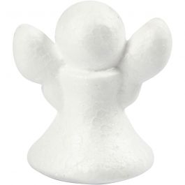 Ange en styropore, H : 6 cm, blanc, 5 pièces/ 1 Pq. [HOB-54340]