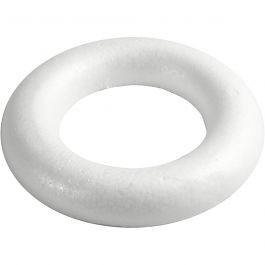 Anneaux avec dos plat, d 25cm, ép. 30 mm, blanc, 1 pièce [HOB-54349]