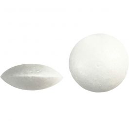 Ovnis en polystyrène, d 7,5cm, ép. 31 mm, blanc, 100 pièces/ 1 Pq. [HOB-543700]