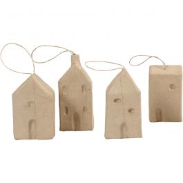 Maison, H : 9,5-12 cm, L : 5,5-6,5 cm, L : 3 cm, 4 pièces/ 1 Pq. [HOB-549110]