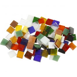 Mosaïques en verre, dim. 10x10 mm, ép. 3 mm, 454 gr/ 1 Pq. [HOB-55553]