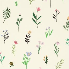 Papier cadeau, Fleurs, L : 50 cm, 80 gr, 100 m/ 1 rouleau [HOB-556432]