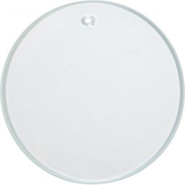 Glazen platen, Rond, d 7 cm, dikte 3 mm, 10 stuk/ 1 doos [HOB-55802]