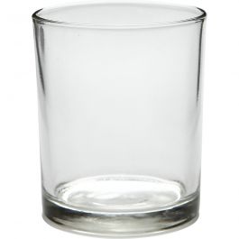 Bougeoir pour bougie chauffe-plat, H: 8,3cm, d 6,9cm, 240 ml, 12 pièces/ 1 Pq. [HOB-55826]