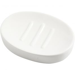 Porte-savons, H: 2,5cm, L: 13,5cm, L: 10cm, blanc, 1 pièce [HOB-558660]