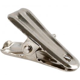 Deco knijpers, L: 27 mm, B: 14 mm, zilver, 10 stuk/ 1 doos [HOB-559540]