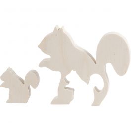 2in1 Figuren, eekhoorn, H: 3,5+8,5 cm, D: 1,2 cm, B: 4,2+10 cm, 1 set [HOB-56153]