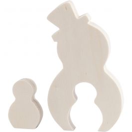 2in1 Figuren, sneeuwpop, H: 4,5+11,5 cm, D: 1,2 cm, B: 3+6,5 cm, 1 set [HOB-56156]