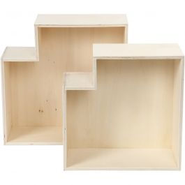 Boîtes de rangement, H: 27+31 cm, P: 12,5 cm, 2 pièce/ 1 set [HOB-56161]