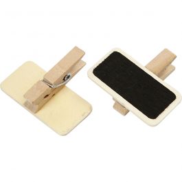 Mini tableaux à pince, dim. 4x2cm, 12 pièces/ 1 Pq. [HOB-562160]