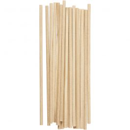 Ronde stokken, L: 15 cm, d 4 mm, 20 stuk/ 1 doos [HOB-563070]