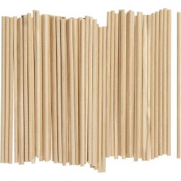 Ronde stokken, L: 15 cm, d 4 mm, 100 stuk/ 1 doos [HOB-56307]