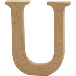 Letter, U, H: 13 cm, dikte 2 cm, 1 stuk [HOB-56330]