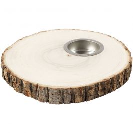 Bougeoir pour bougies chauffe-plats, d 14-16cm, ép. 19 mm, 1 pièce [HOB-56563]
