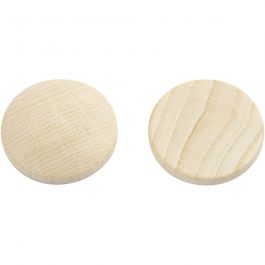 Houten knopen, d 25 mm, dikte 5 mm, 15 stuk/ 1 doos [HOB-56651]