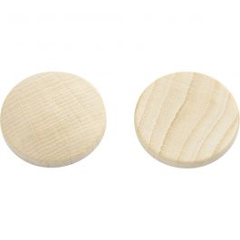 Boutons en bois, d 25 mm, ép. 5 mm, 150 pièces/ 1 Pq. [HOB-56652]
