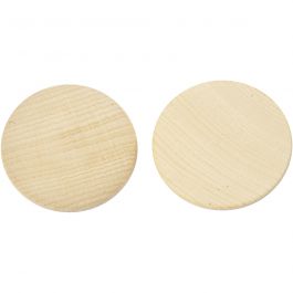Houten knopen, d 50 mm, dikte 10 mm, 5 stuk/ 1 doos [HOB-56657]