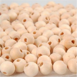Houten kraal, d 8 mm, gatgrootte 2 mm, 100 stuk/ 1 doos [HOB-566620]