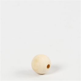 Houten kraal, d 15 mm, gatgrootte 3 mm, 20 stuk/ 1 doos [HOB-566660]