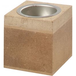 Bougeoir, H : 6 cm, dim. 6x6 cm, 1 pièce [HOB-56719]