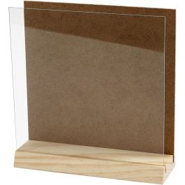 Planchette 3D avec vitre, dim. 15x15 cm, 1 set [HOB-56746]
