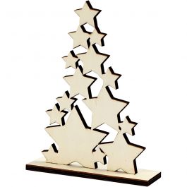 Kerstboom, H: 19,6 cm, D: 4 cm, B: 14,7 cm, 1 stuk [HOB-56924]