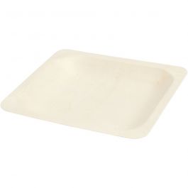 Assiette, H: 2cm, dim. 14x14cm, 12 pièces/ 1 Pq. [HOB-56940]