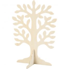 Arbre en Bois, dim. 30x21,5cm, ép. 2 mm, 10 pièces/ 1 Pq. [HOB-57483]