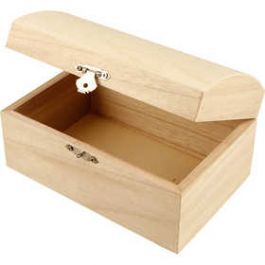 Coffre à trésor, dim. 16,5x11x8,55cm, format intérieur 15x9,5x5cm, paulownia, 1pièce [HOB575440]