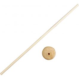 Stok met voet, H: 30 cm, d 4 cm, gatgrootte 6 mm, 10 set/ 1 doos [HOB-576521]