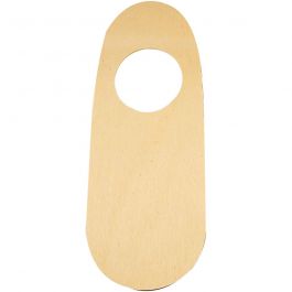 Naambord met gat, H: 25 cm, B: 10 cm, 1 stuk [HOB-577090]
