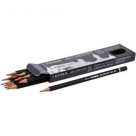 Crayons Gris Art Design, d 6,9 mm, 2B, mine 1,8 mm, 12 pièces/ 1 Pq. [HOB-57808]