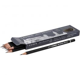 Crayons Gris Art Design, d 6,9 mm, 2H, mine 1,8 mm, 12 pièces/ 1 Pq. [HOB-57818]