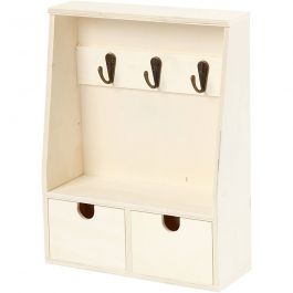 Sleutelkast, H: 28,5 cm, D: 5-8 cm, B: 22 cm, 1 stuk [HOB-57948]