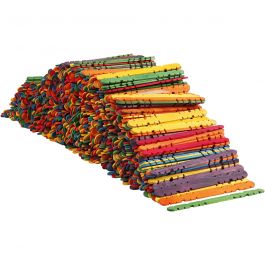 Constructiestokjes, L: 11,4 cm, B: 10 mm, diverse kleuren, 1000 stuk/ 1 doos [HOB-57998]