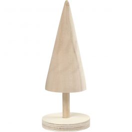Kerstboom, H: 15,5 cm, d 5 cm, 1stuk/ 1 stuk [HOB-58053]