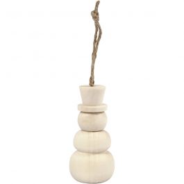 Bonhomme de neige, H: 7,8cm, d 3,3cm, 1 pièce [HOB-58060]
